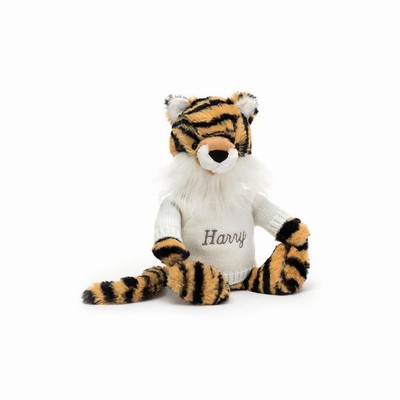 Jellycat Bashful Tiger with Cream Jumper Australia | 986143KUT